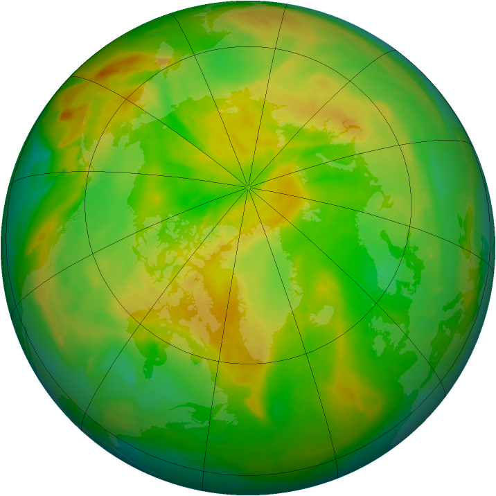 Arctic ozone map for 24 May 2012